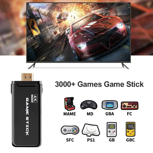 4K HDMI TV Game Stick with Wireless Controller